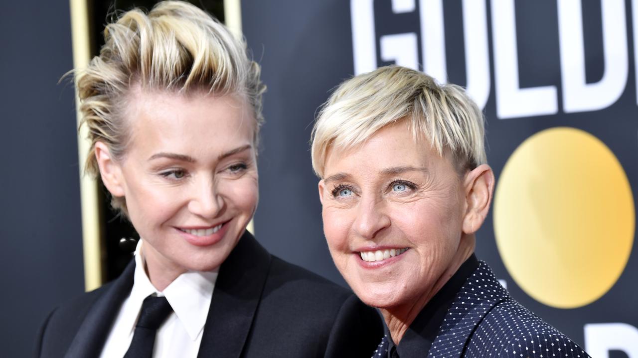 Ellen DeGeneres i Portia de Rossi podczas gali Złotych Globów