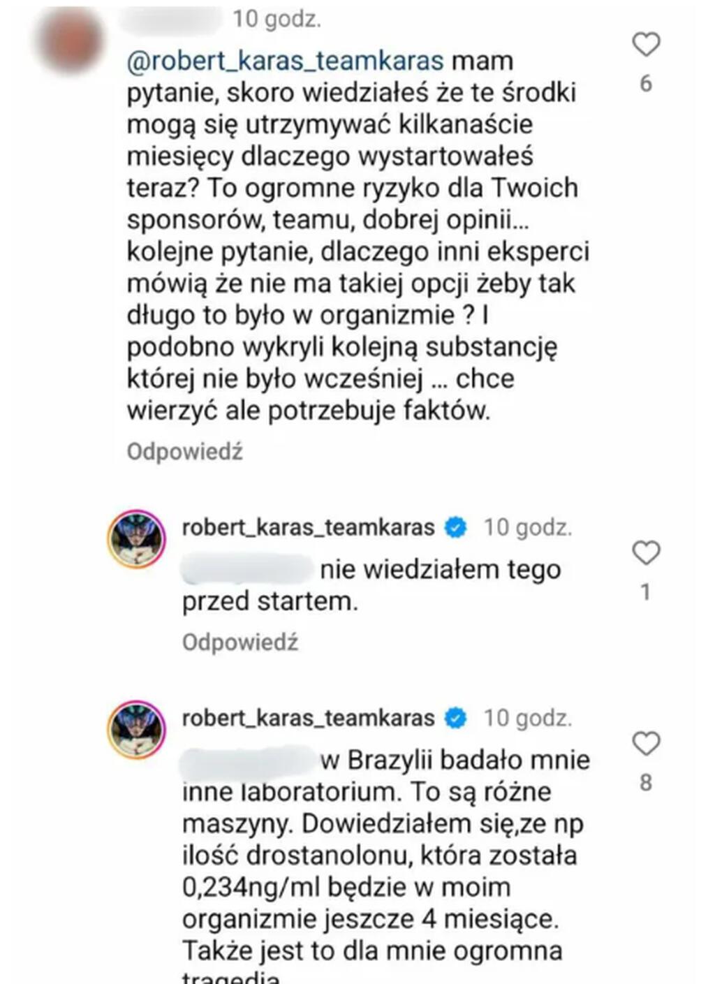 Robert Karaś o aferze dopingowej