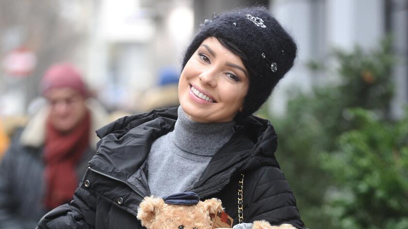 Dorota Gardias pod studiem DD TVN