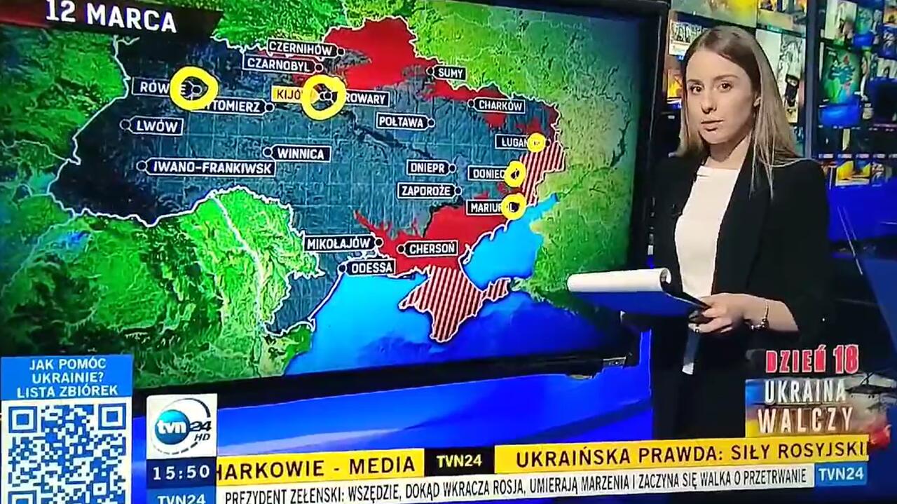 Alina Makarczuk na antenie TVN24 opowiedziała o ojcu, który walczy w obronie Ukrainy.