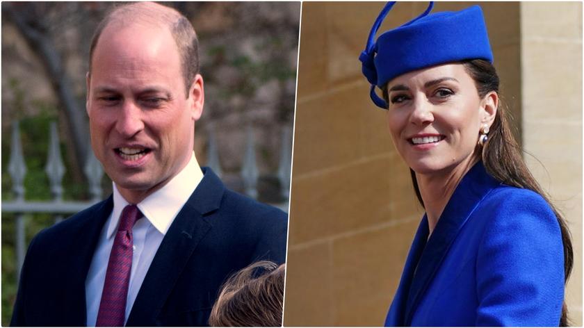 Książę Wiliam i Kate Middleton z dziećmi wzięli udział we mszy wielkanocnej.