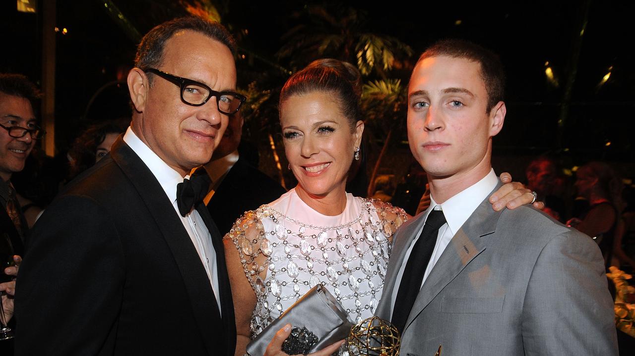 Chet Hanks z rodzicami: Ritą Wilson i Tomem Hanksem
